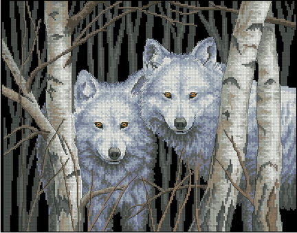 Волки от Dimensions «White Magic» №45106