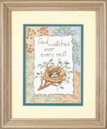 Ищу схему от Дименсионс «Бог присматривает за каждым гнёздышком» №46058