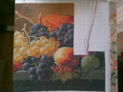 Мой натюрморт с виноградом (процесс) №46246