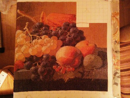 Мой натюрморт с виноградом (процесс) №47029