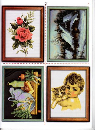 Красивые вышивки с небольшой цветовой гаммой №48381