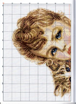 Красивые вышивки с небольшой цветовой гаммой №48384