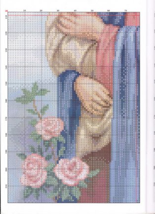 Красивые вышивки с небольшой цветовой гаммой №48439