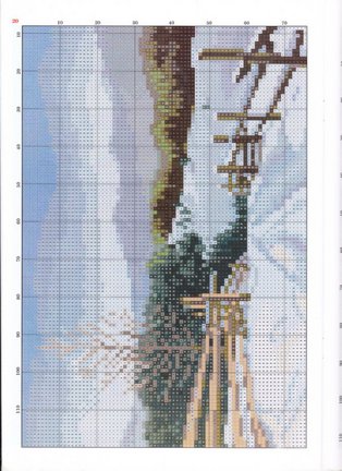 Красивые вышивки с небольшой цветовой гаммой №48450