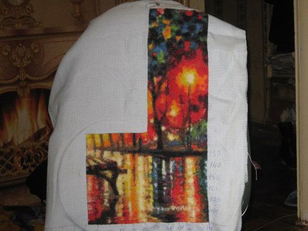 Процесс «Скамейка в парке», худ. Леонид Афремов №49307