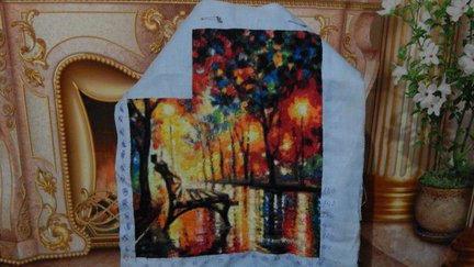 Процесс «Скамейка в парке», худ. Леонид Афремов №49311