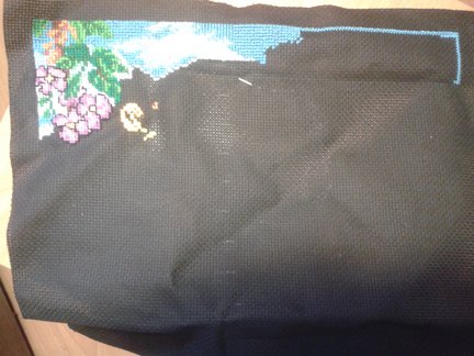 Попугаи на ветке и водопад. Заразилась вышить, процесс пошел. №52676