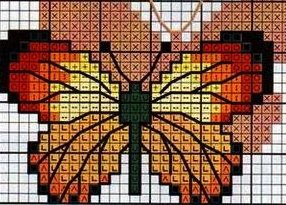 Маленькие схемы бабочек на детскую одежду №53587