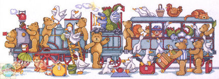 Помогите найти схему «Мишки на поезде» №68724