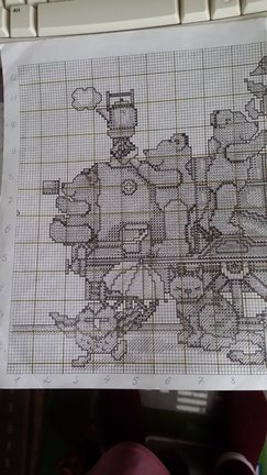 Помогите найти схему «Мишки на поезде» №69568