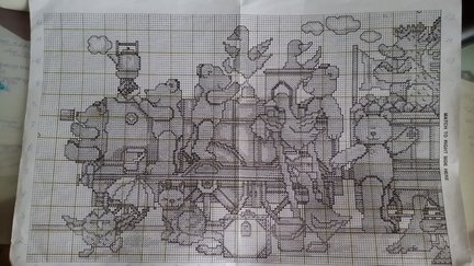 Помогите найти схему «Мишки на поезде» №69569