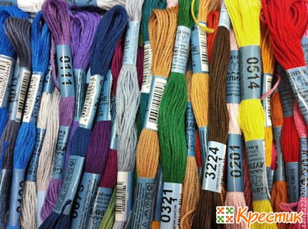 Процесс вышивки «Единороги» №75853