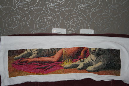 Клеопатра с белыми тиграми №86541