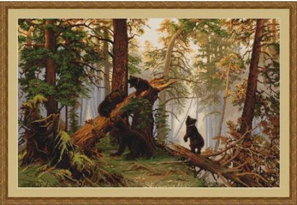 Утро в сосновом лесу №97946