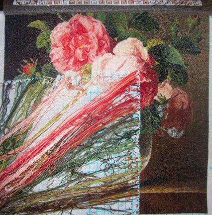 Розы в стеклянной вазе (GK 1105) №117216