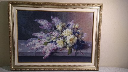 «Still Life of Roses and Lilacs» - Сирень и желтые розы №125113