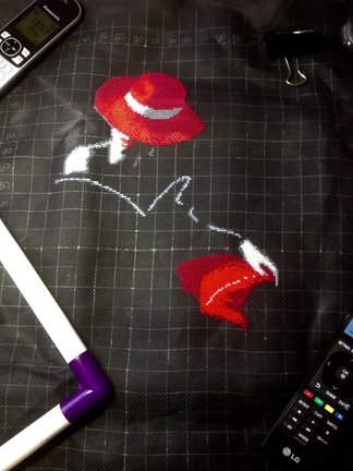 Дама в красной шляпе №126776