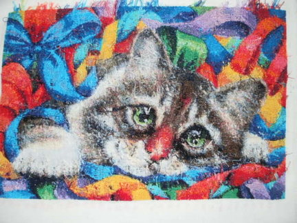 Частые одиночные крестики из блендов на мелкой канве №134863