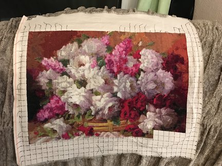 Закатный витраж с кошкой №136451