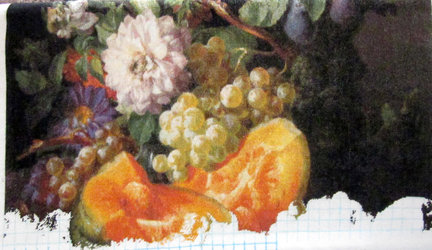 Натюрморт ГК 1645. Peaches, Plums, Grapes and Melon. №139826