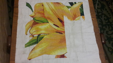 Пара павлинов на черной канве №141079