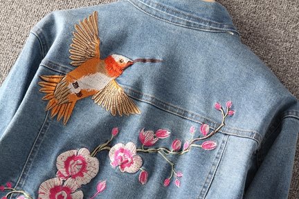 Вышивка на джинсах №143340