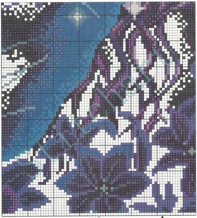 Чёрная канва (разные наборы + схемы) №157429