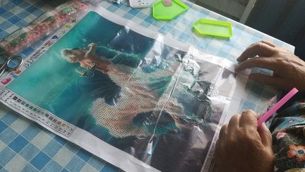 Творчество бабушки. Алмазная вышивка (мозайка, живопись). №158796