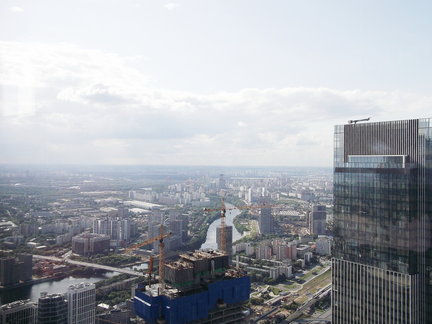 Башня Федерация, Москва-Сити. Вид с 89-го этажа на Москву. №165186