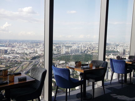 Башня Федерация, Москва-Сити. Вид с 89-го этажа на Москву. №165196