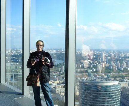 Башня Федерация, Москва-Сити. Вид с 89-го этажа на Москву. №165235