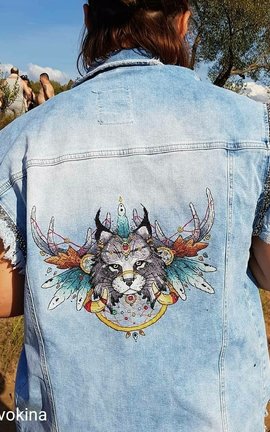 Вышивка на джинсах №170972