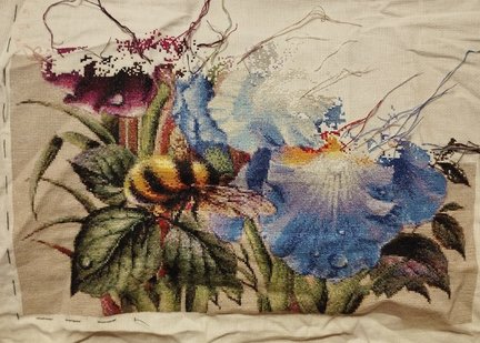 Ирисы и шмель №179720