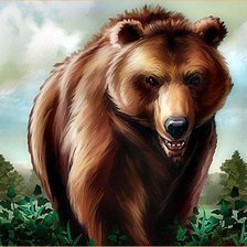 Оригинал схемы вышивки «Медведь» (№9)