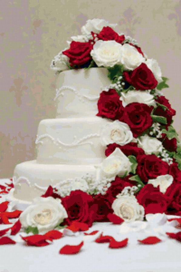 Свадебный торт) - свадебный торт, свадьба, торт, праздник, любовь - предпросмотр