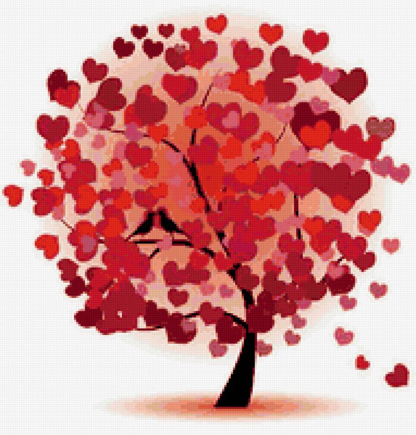 дерево любви - сердце, любовь, дерево - предпросмотр