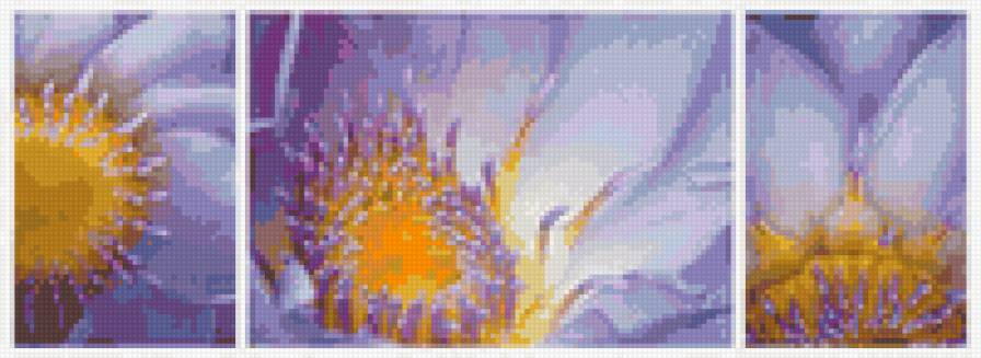 Триптих - цветок - триптих, цветок, цветы - предпросмотр