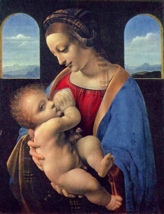 Мадонна - ребенок, картина, женщина, живопись - оригинал
