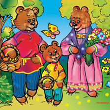 Схема вышивки «3 медведя»