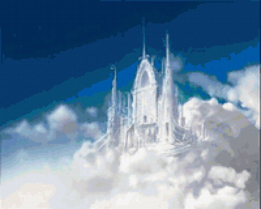 замок в облаках - замок, облака - предпросмотр