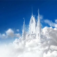 Схема вышивки «замок в облаках»