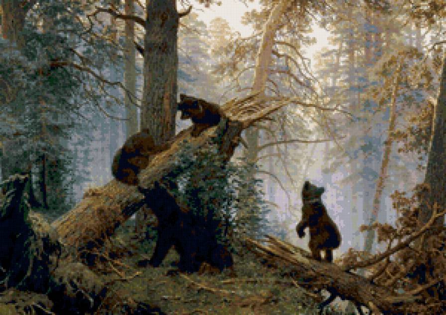 шишкин утро в сосновом бору - картины художников - предпросмотр