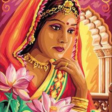 Оригинал схемы вышивки «индийская женщина» (№3058)