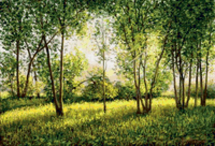 Весна - роща, живопись, пейзаж - предпросмотр