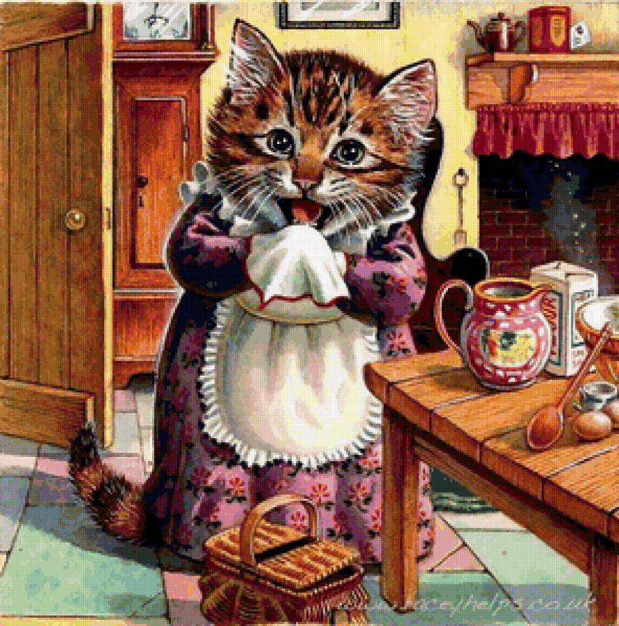 киска с платочком - предпросмотр