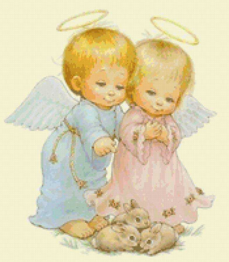 ангелочки - ангелочки, дети, детские мотивы, ангел - предпросмотр