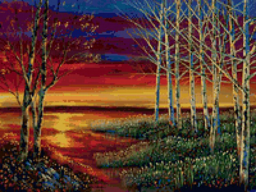 закат - природа, пейзаж - предпросмотр