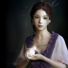 Схема вышивки «Девушка»