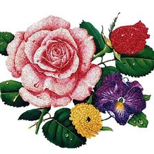 Оригинал схемы вышивки «Цветы» (№4463)
