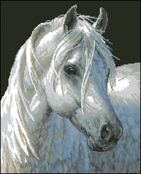 белая лошадь - кони - оригинал